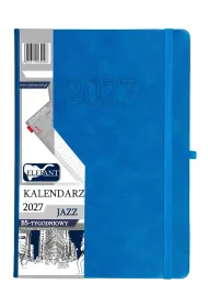 Kalendarz 2027 Jazz B5 tygodniowy niebieski