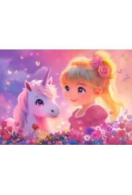 Puzzle 100 el. Princess with Unicorn Castorland