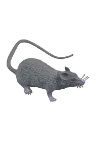 Szczur plastikowy szary 9cm