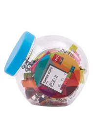 Deli Klipsy do akty wielokolorowe 15 mm, 19 mm, 25 mm, 24 sztuki