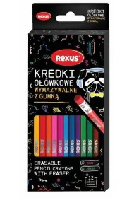 Beniamin Kredki o��wkowe z gumk� wymazywalne 12 kolor�w