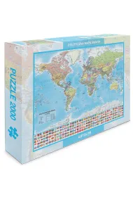 Puzzle 2000 el. �wiat polityczny mapa 1:42 000 000 ArtGlob