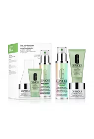 Clinique Zestaw Even Tone Essentials peeling oczyszczajcy do twarzy + korektor do twarzy + koncentrat kotygujcy i redukujcy przebarwienia 50 ml + 30 ml + 15 ml