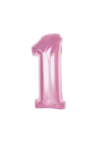 Godan Balon foliowy cyfra 1 jasnor�owa Smart 92cm