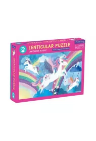 Puzzle soczewkowe z ruchomym obrazkiem 3D Magiczne jednoroce 75 el. 5+ Mudpuppy