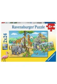 Puzzle 2x24 el. Witamy w ZOO 078066 Ravensburger