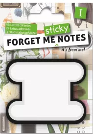 If Forget me sticky. Notes kart samoprzylepne litera I niebieski
