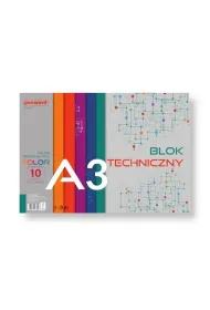 Penword Blok techniczny A3 Premium kolor 180g 10 arkuszy