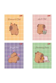 St. Majewski Zeszyt A4 32k krata laminowany Capybara Mood