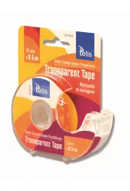 Tetis Ta�ma z podajnikiem Transparent Tape 19 mm x 8,5 m