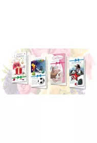 Top Graphic Karnet DL De Lux. Z�ocony Urodziny mix 10 szt.