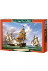 Puzzle 3000 el. Combat between the French and the English Vessels Castorland