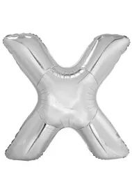 Amscan Balon foliowy litera X srebrna 81x86cm