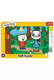 Puzzle ramkowe 15 el. Kicia Kocia w lesie Trefl