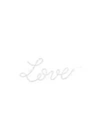 PartyDeco Neon led Love bia�y 61x27.4 cm