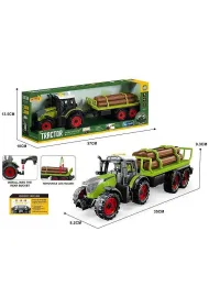 Traktor z przyczep� i drewnem 35x9x8cm Adar
