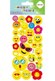 Happy Color Naklejki 3D PUFFY-Funny Emoticon 9.5x22 cm