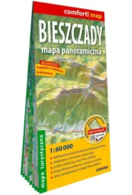 Bieszczady. Mapa panoramiczna laminowana mapa turystyczna w skali 1:60 000