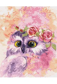 Twoje Hobby Malowanie po numerach - Sowa w r�owym 40x50cm