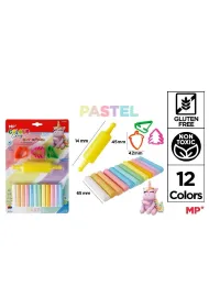 Mp Main Paper Plastelina 12 kolor�w pastel + foremki i wa�ek