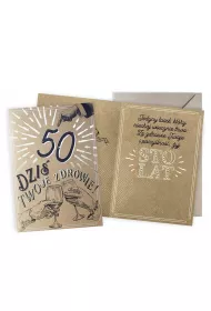 Kukartka Karnet Urodziny vintage 50