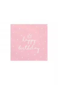 PartyDeco Serwetki Happy Birthday 33x33cm