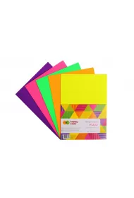 Happy Color Tektura falista FLUO A4 5 kartek 5 szt.