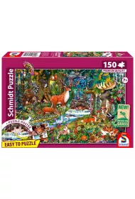 Puzzle 150 el. PQ Zwierz�ta w lesie Schmidt