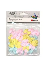 Titanum Kokardki satynowe pastelowe 25x20mm 60 szt.