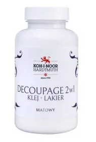 Koh-I-Noor Klej 2w1 z lakierem do decoupage mat 200ml