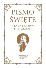 Pismo �wi�te Starego i Nowego Testamentu w bia�ej obwolucie Chrzest