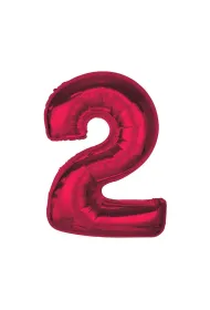 Godan Balon foliowy cyfra 2 czerwona Smart 92cm