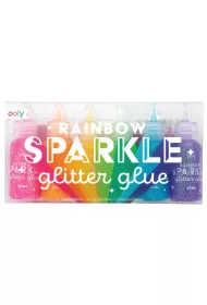 Kolorowe Baloniki Klej z brokatem Rainbow Sparkle 6 szt.
