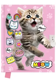Happy Color Pami�tnik z k��dk� 80 kartek - Meow