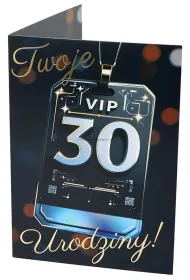 Karnet B6 30 Urodziny m�skie VIP RU-001