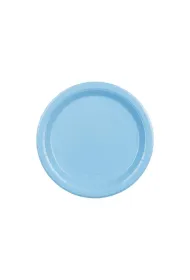 PartyDeco Talerzyki papierowe jasny niebieski 23cm 6 szt