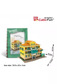 Puzzle 3D 26 el. Domki �wiata W�ochy Traditional Residence Cubic Fun