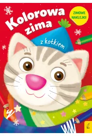 Kolorowa zima z kotkiem