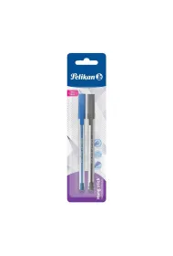 Pelikan D�ugopis Hang Stick niebieski i czarny blister 2 szt.