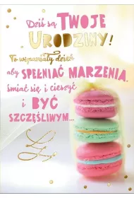 Kukartka Karnet PR-360 Urodziny Makaroniki