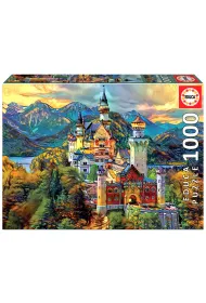Puzzle 1000 el. Zamek Neuschwanstein, Niemcy Educa
