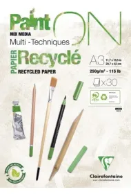 Clairefontaine Blok A3 papier z recyklingu 250g 30ark