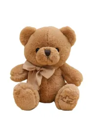 Maskotka przytulanka mi� z kokardk� 40cm LeanToys