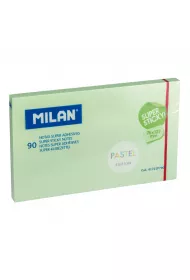 Milan Karteczki samoprzylepne Super Sticky Pastel zielone 127 x 76 mm 90 kartek 90 szt.