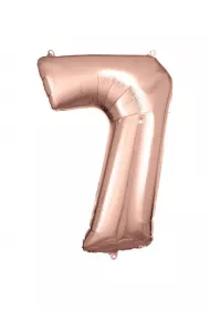 Amscan Balon foliowy cyfra 7 r�owe z�oto 57x86cm