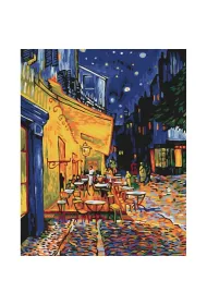 Brushme Malowanie po numerach - Nocna kawiarnia w Arles Vincent van Gogh 40x50cm