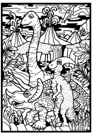 Kolorowanka welwetowa 29,7x21cm Dinozaury