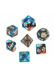Komplet koci RPG - Dwukolorowe - Pomaraczowo-niebieskie Rebel