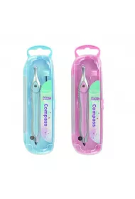 Keyroad Cyrkiel plastikowy pastel z grafitami w etui MIX