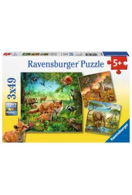 Puzzle 3x49 Animals of the Earth Ravensburger